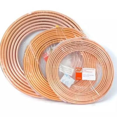 ASTM B280 ท่อทองแดงม้วน 3/8&quot; 50FT / ม้วน C10920 Cu
