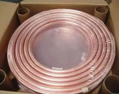 ASTM B280 ท่อทองแดงม้วน 3/8&quot; 50FT / ม้วน C10920 Cu